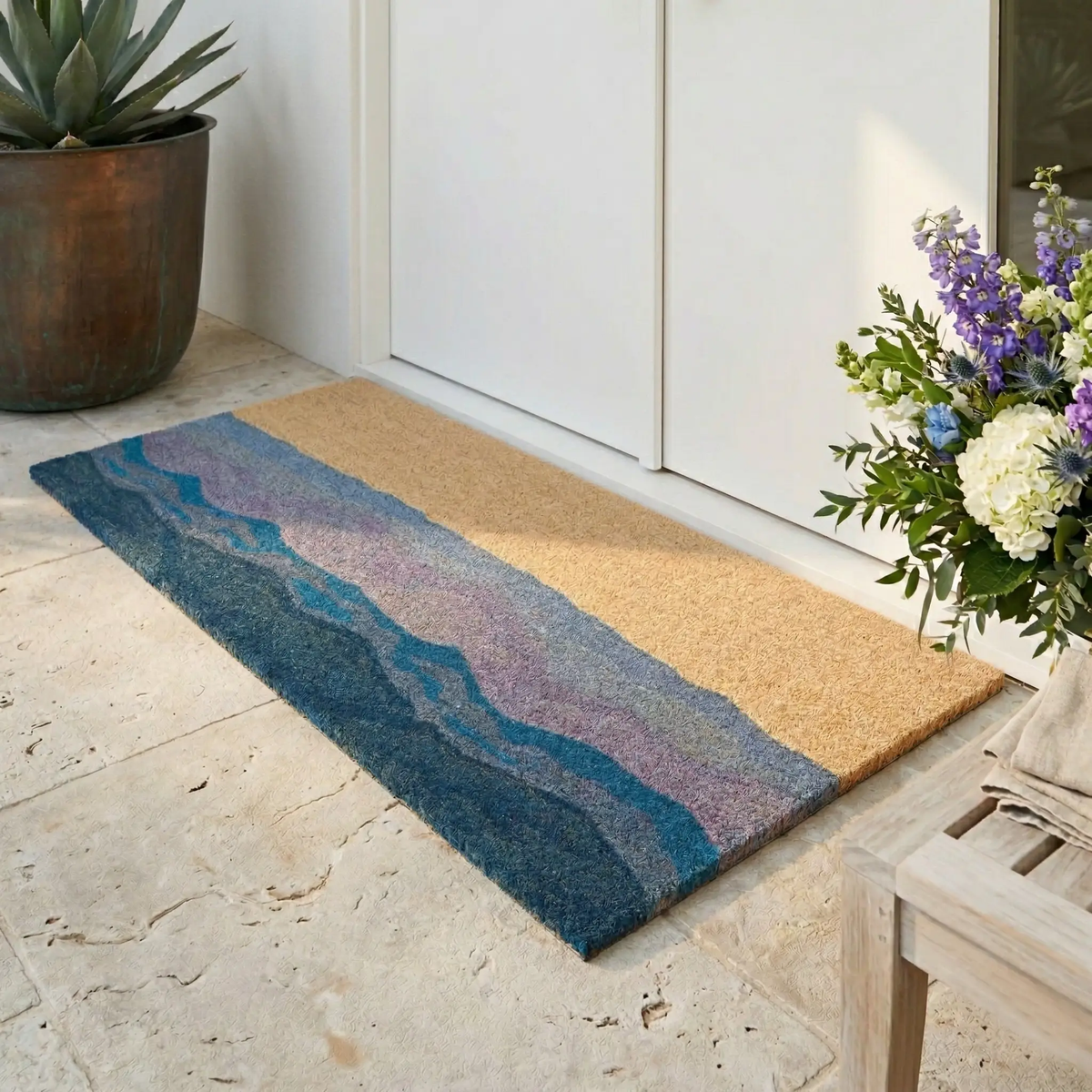 Shades of Sea - Blue Coir Doormat, photo 15 of 25