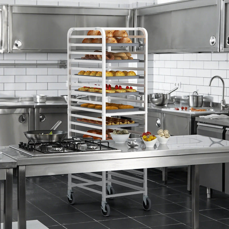 26 x 20 x 70 Inch 20 Sheet Aluminum Pan Rolling Bakery Rack by DirectDeals