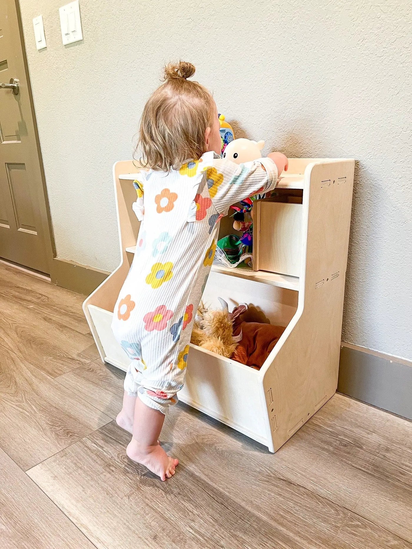 SHELBY- Toy Shelf + Storage Bin by Bush Acres