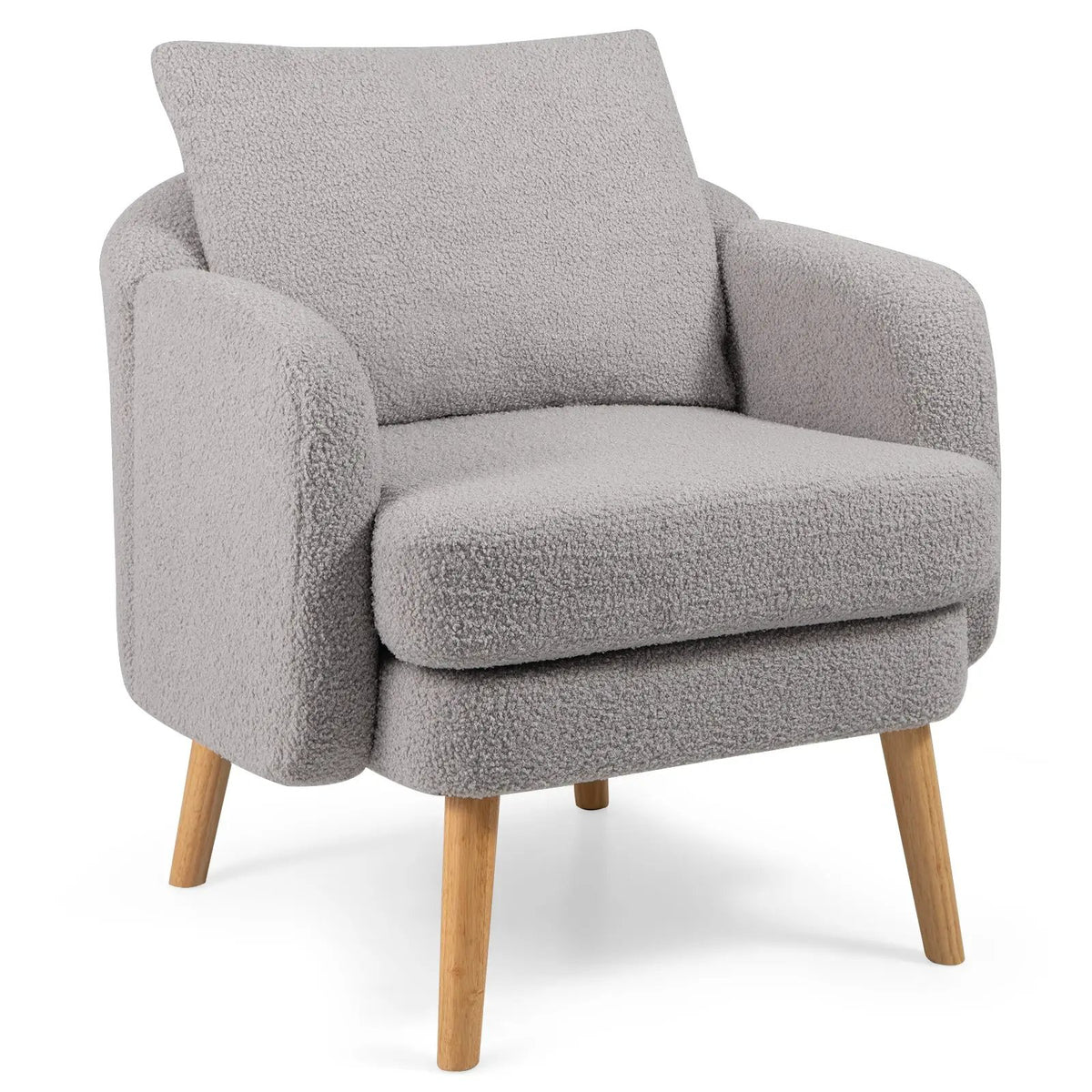 Sherpa Accent Chair Modern Living Room Chair with Seat Cushion, photo 3 of 9