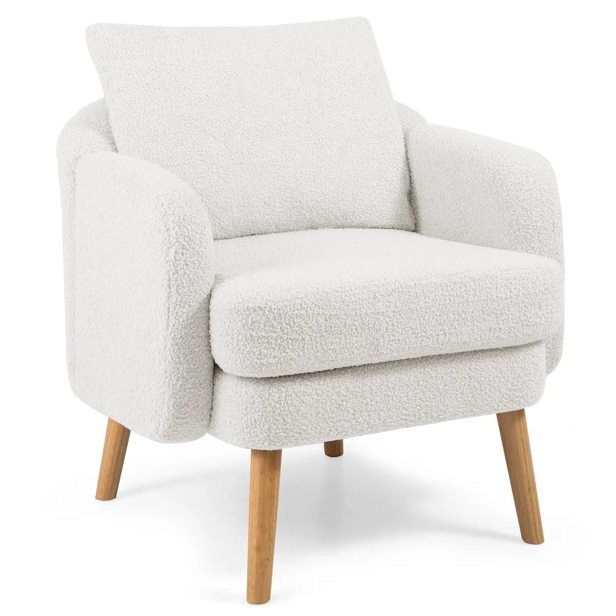 Sherpa Accent Chair Modern Living Room Chair with Seat Cushion, photo 9 of 9