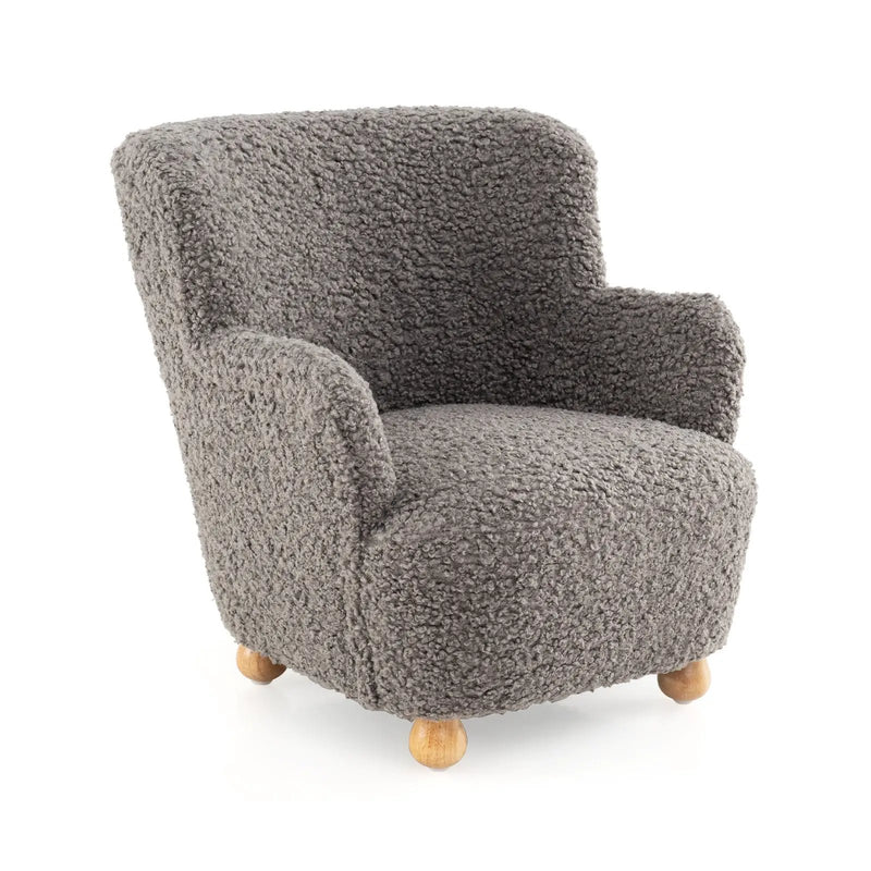 Sherpa Kids Sofa Comfy Toddler Armchair with Solid Rubber Wood Legs by DirectDeals