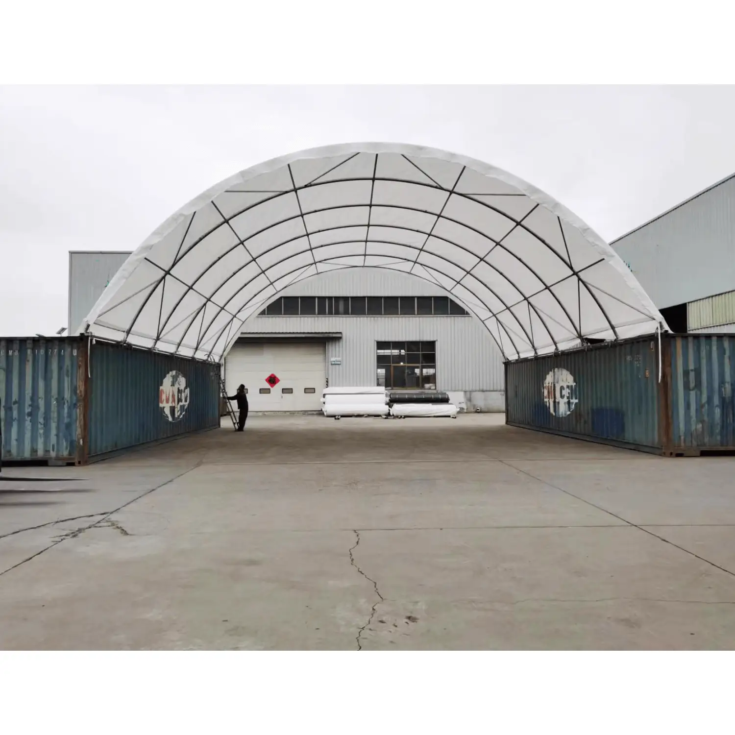 40'x40'x13' Shipping Container Canopy Shelter by Chery Industrial