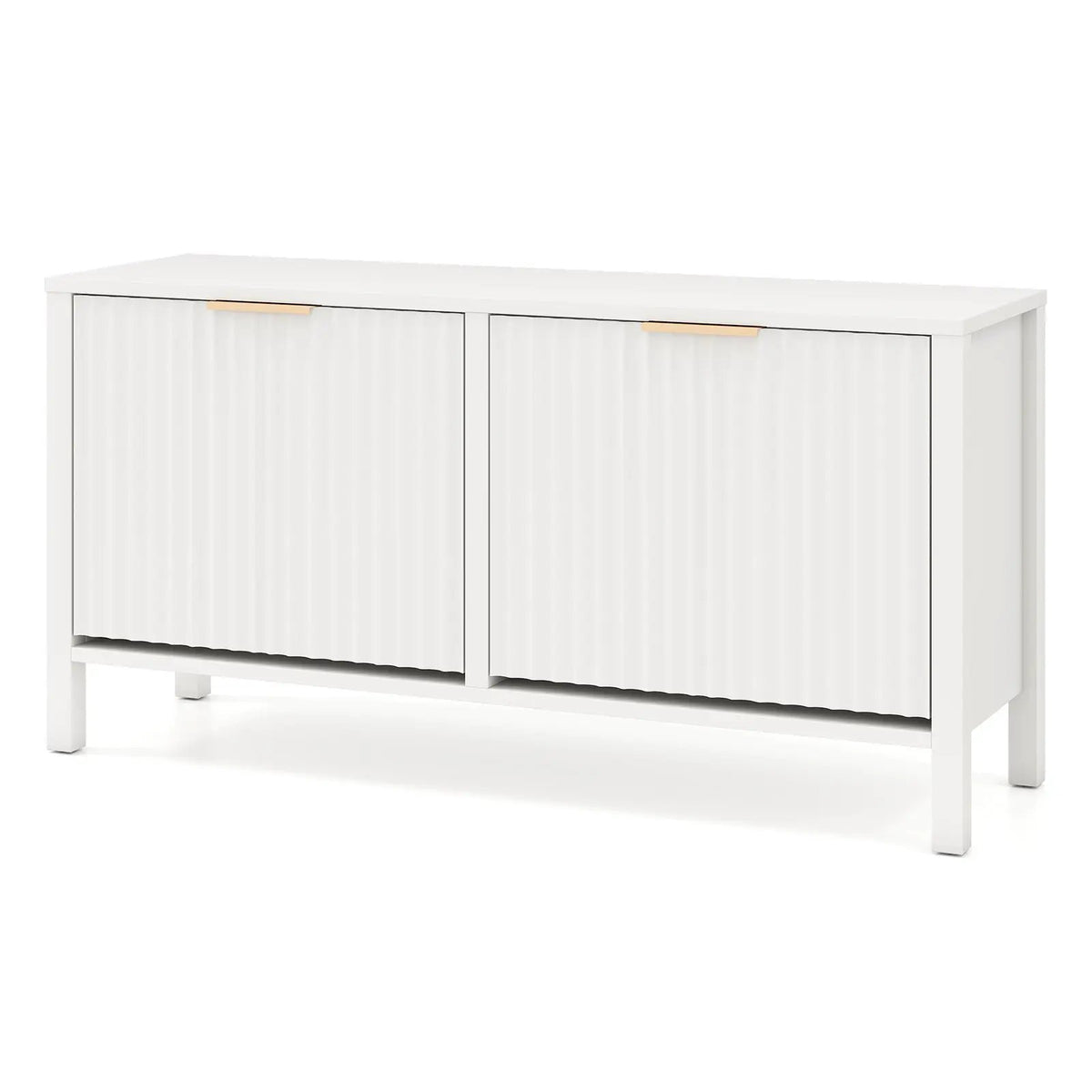 Shoe Storage Bench Narrow Wooden Entryway Bench with 2 Flip Drawers