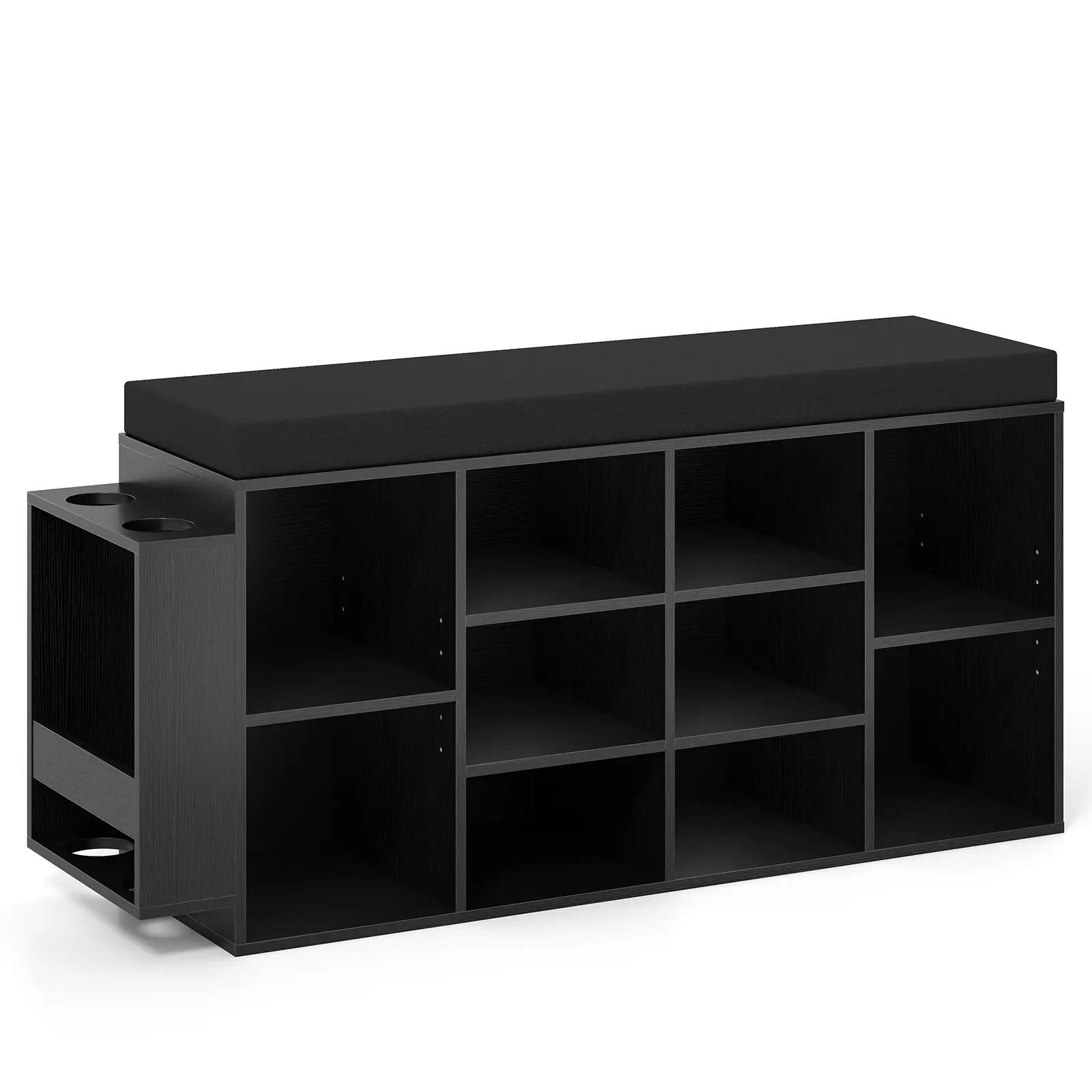 Shoe Storage Bench with Umbrella Stand 10-Cubby Entryway Shoe Rack Organizer by DirectDeals