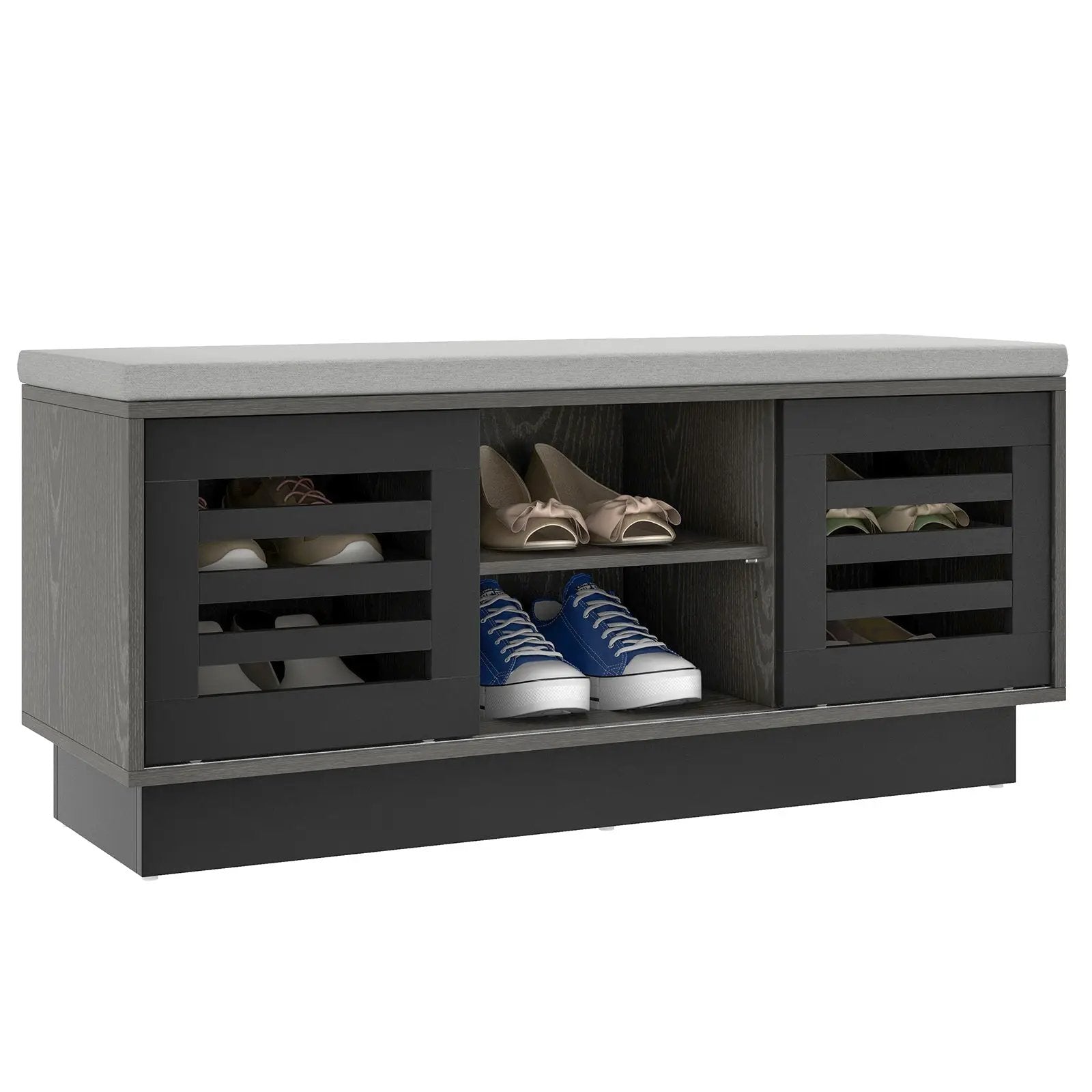 Shoe Bench with 6 Storage Compartments and 3 Adjustable Shelves by DirectDeals