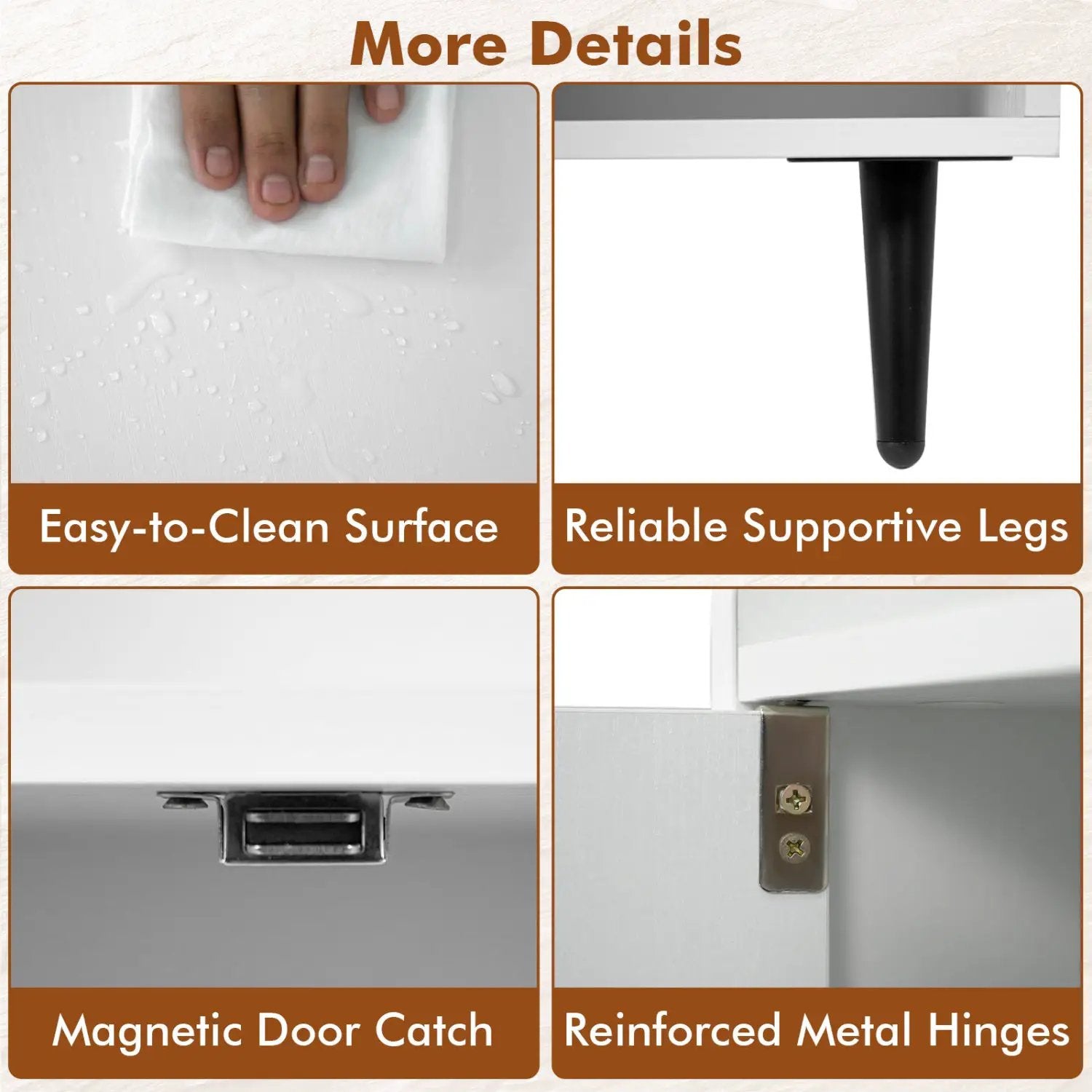 Shoe Storage Cabinet with Adjustable Shelves - White by DirectDeals
