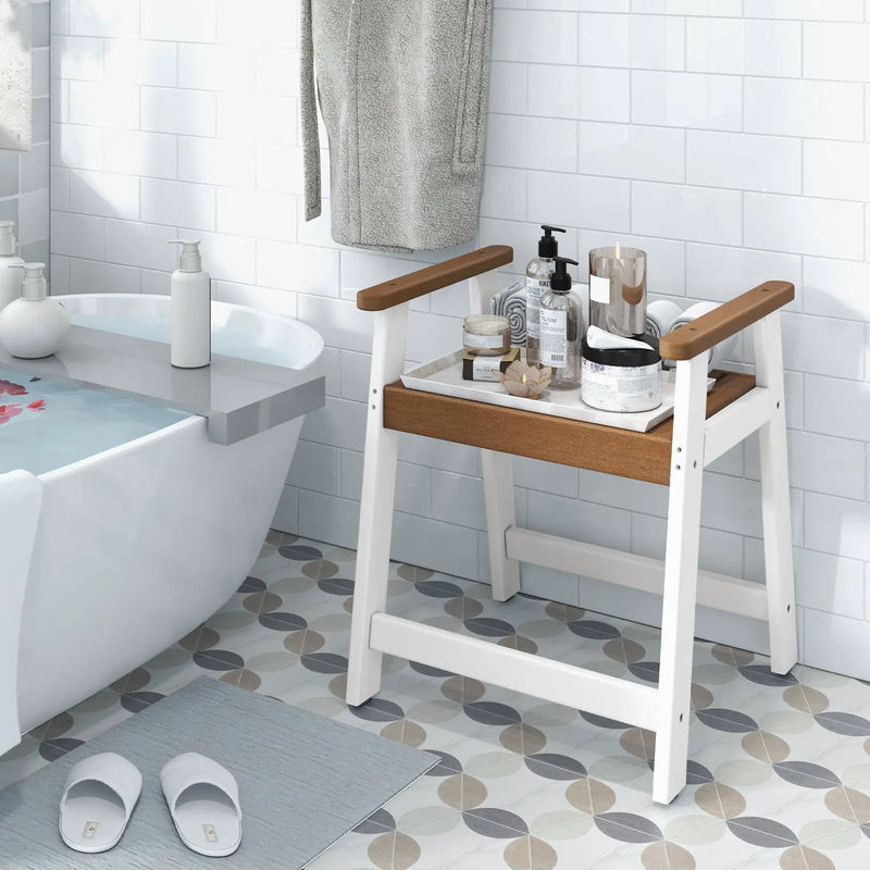 Shower Bench with Arms for Inside Shower Shaving Legs by DirectDeals