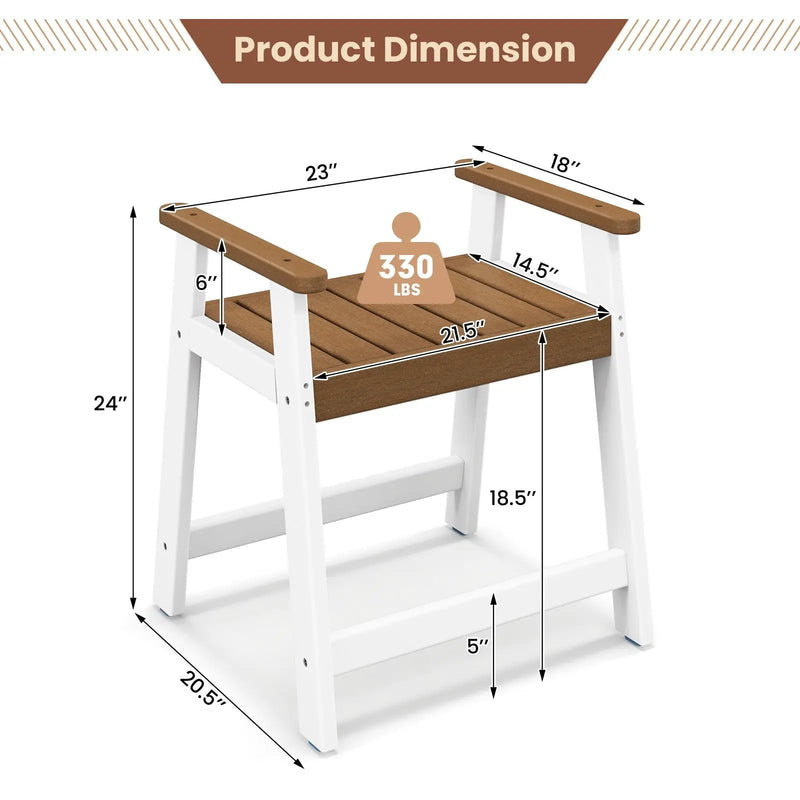 Shower Bench with Arms for Inside Shower Shaving Legs by DirectDeals