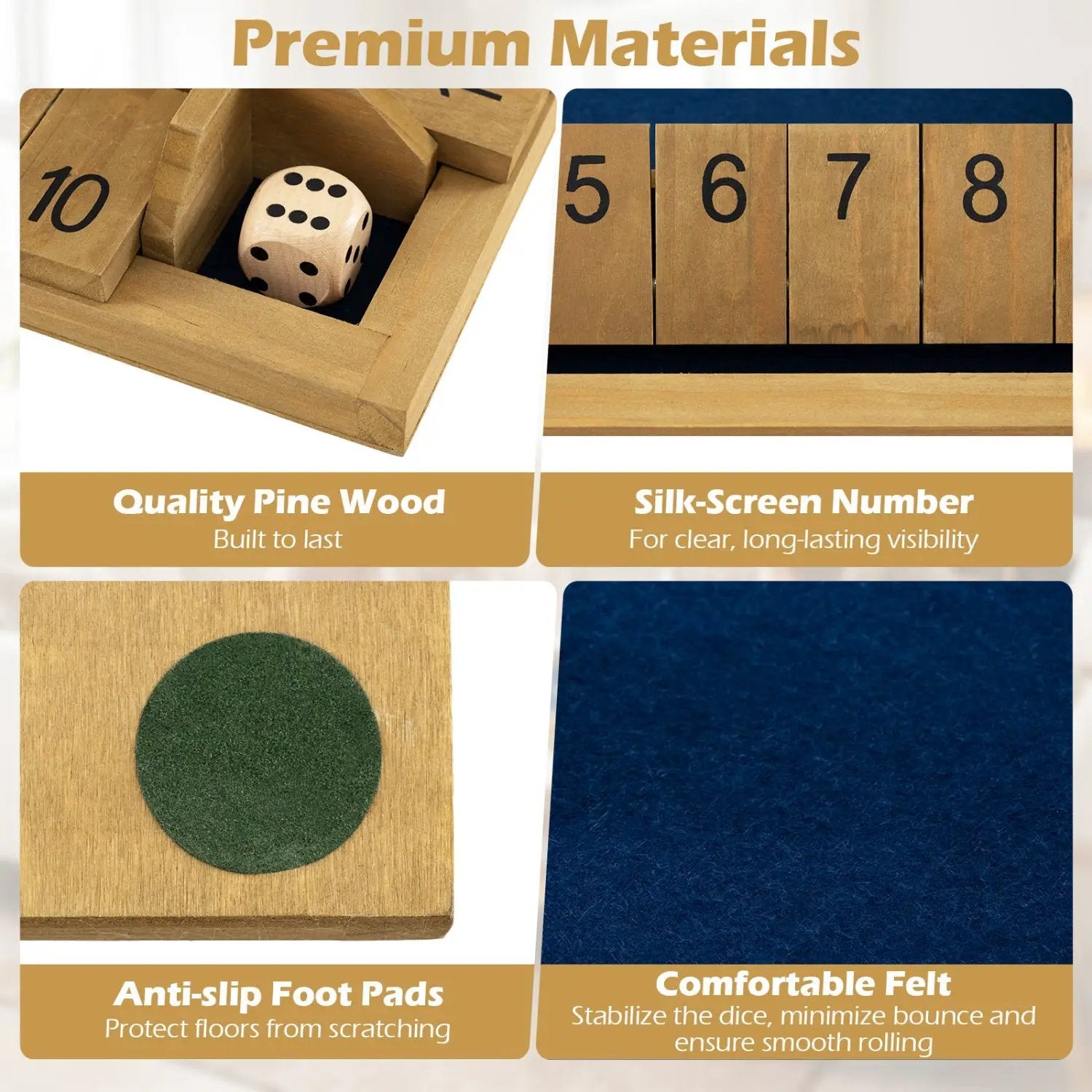 24 Inch Extra-Large Shut The Box Game for 2 by DirectDeals