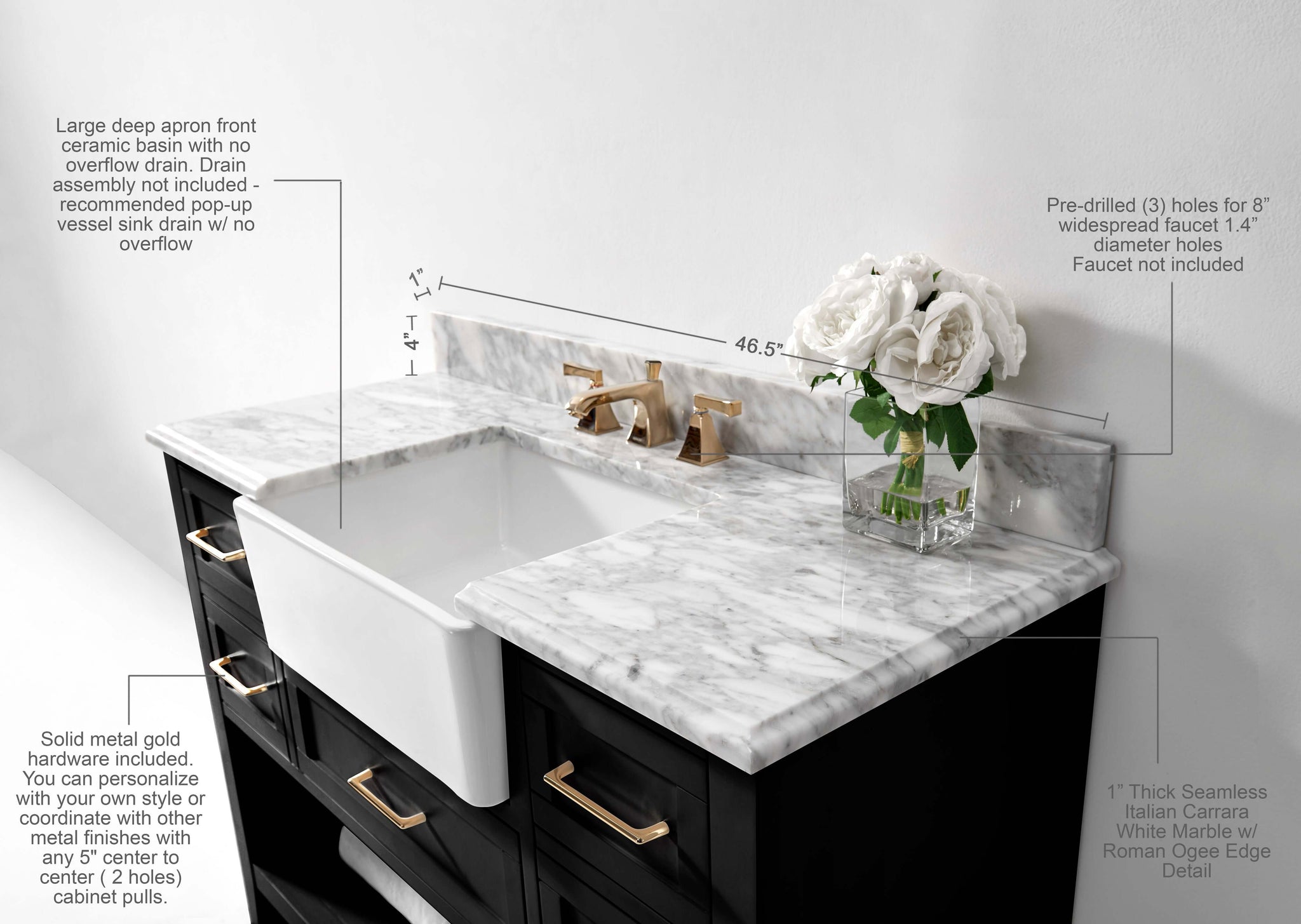 Hayley 48" Bath Vanity Set by Ancerre Designs