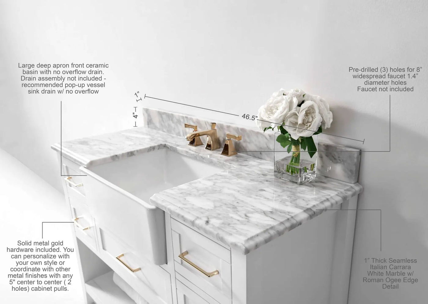 Hayley 48" Bath Vanity Set by Ancerre Designs
