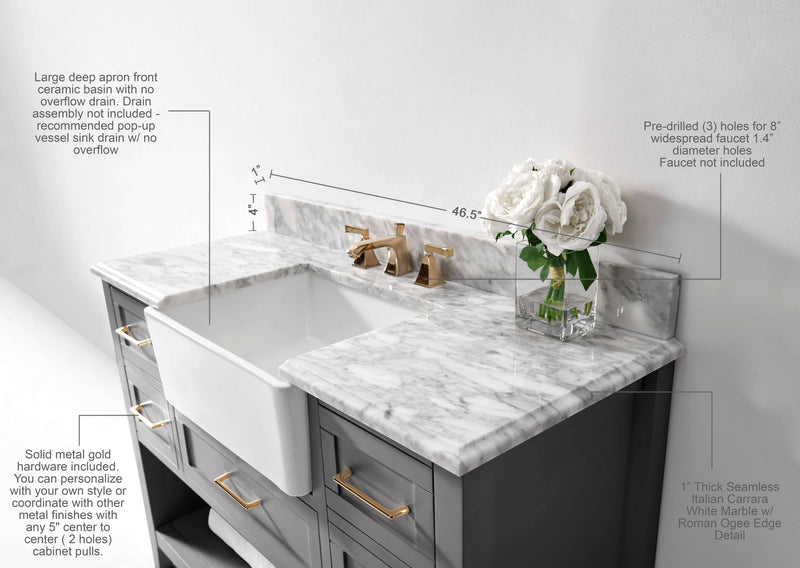 Hayley 48" Bath Vanity Set by Ancerre Designs