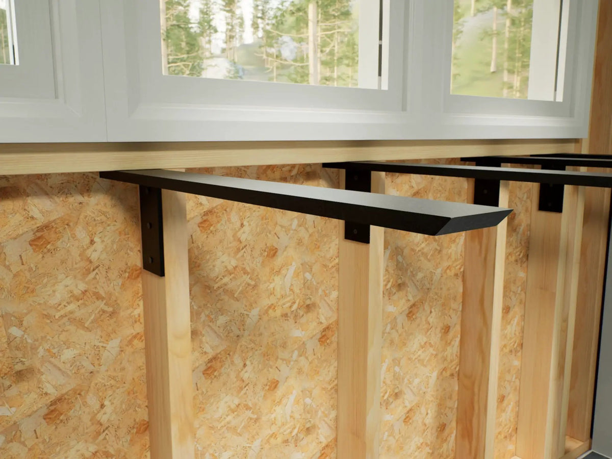 The Original™ Side Wall Free Hanging Shelf Bracket in Industrial, Aluminum or American Made Steel by The Original Granite Bracket