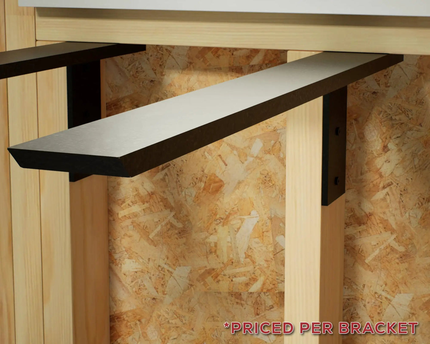 The Original™ Side Wall Free Hanging Shelf Bracket in Industrial, Aluminum or American Made Steel by The Original Granite Bracket