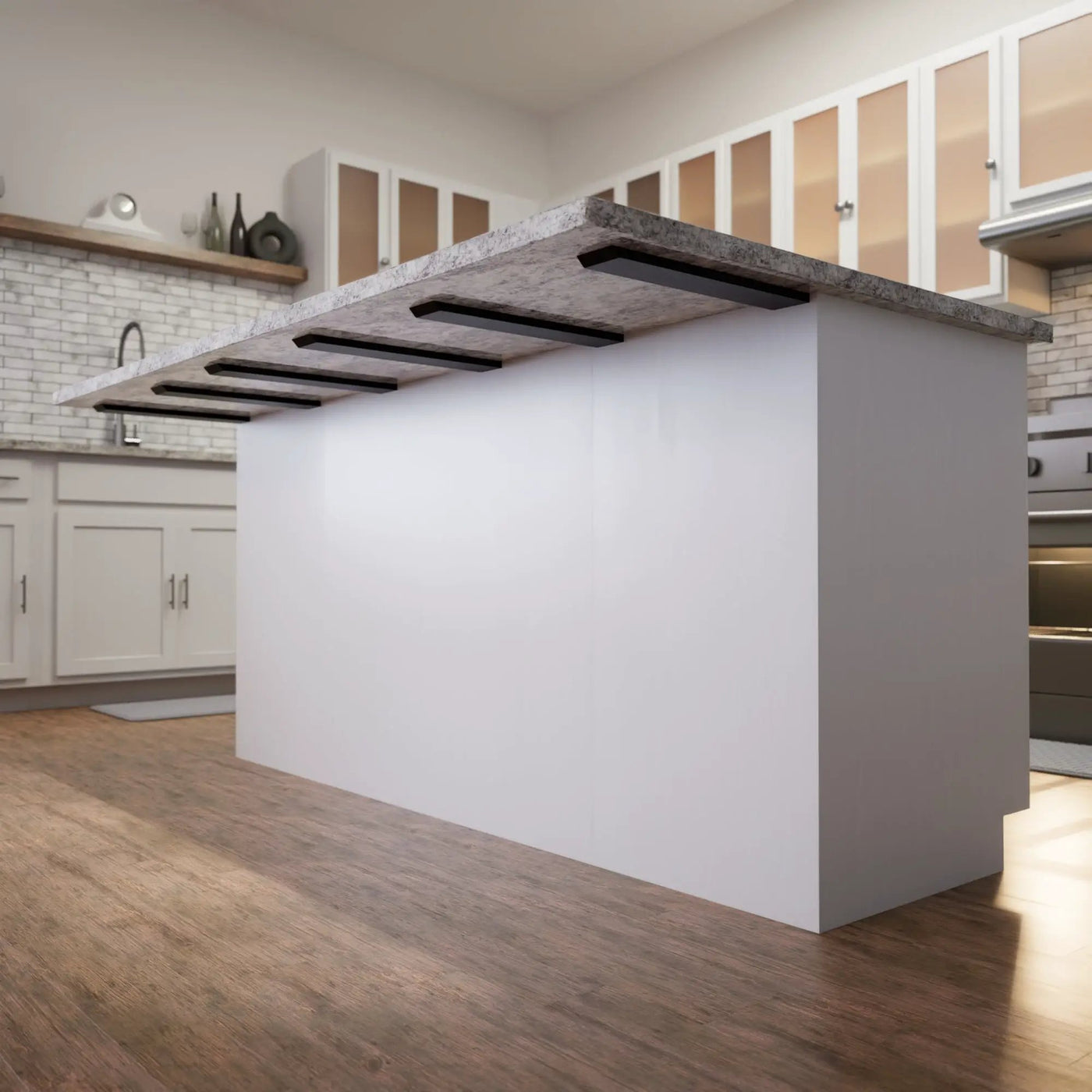 The Original™ Side Wall Free Hanging Shelf Bracket in Industrial, Aluminum or American Made Steel by The Original Granite Bracket