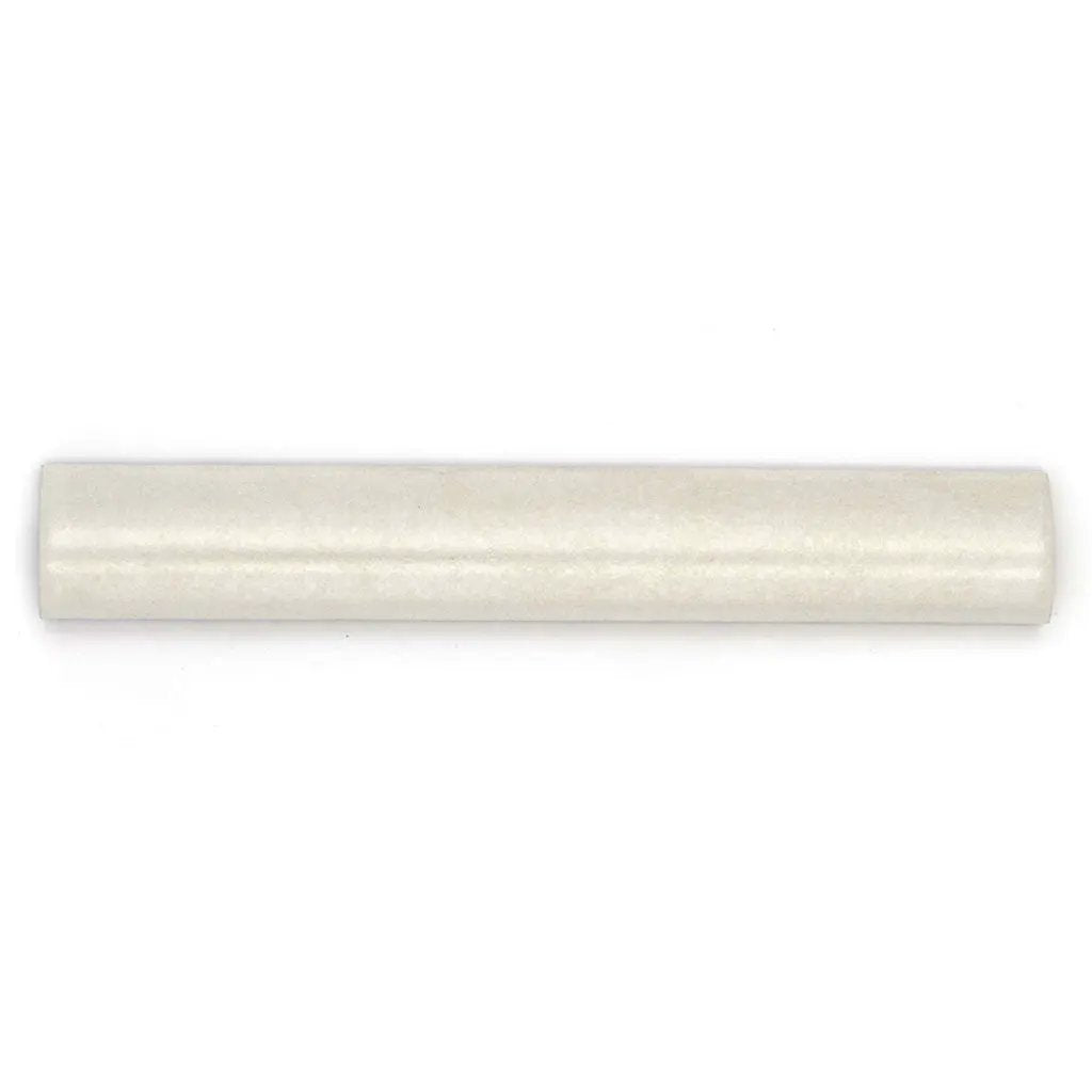 White 1.25x8 Matte Glossy Ceramic Bullnose Tile Trim (10 pack, 0.667 sq ft/case) by Apollo Tile