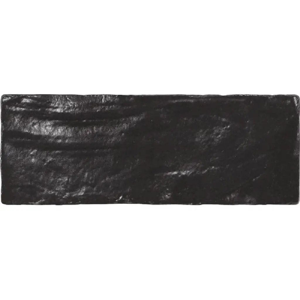 Black 2.5x8 Glossy Matte Subway Ceramic Tile (38 pack, 5.38 sq ft/case) by Apollo Tile