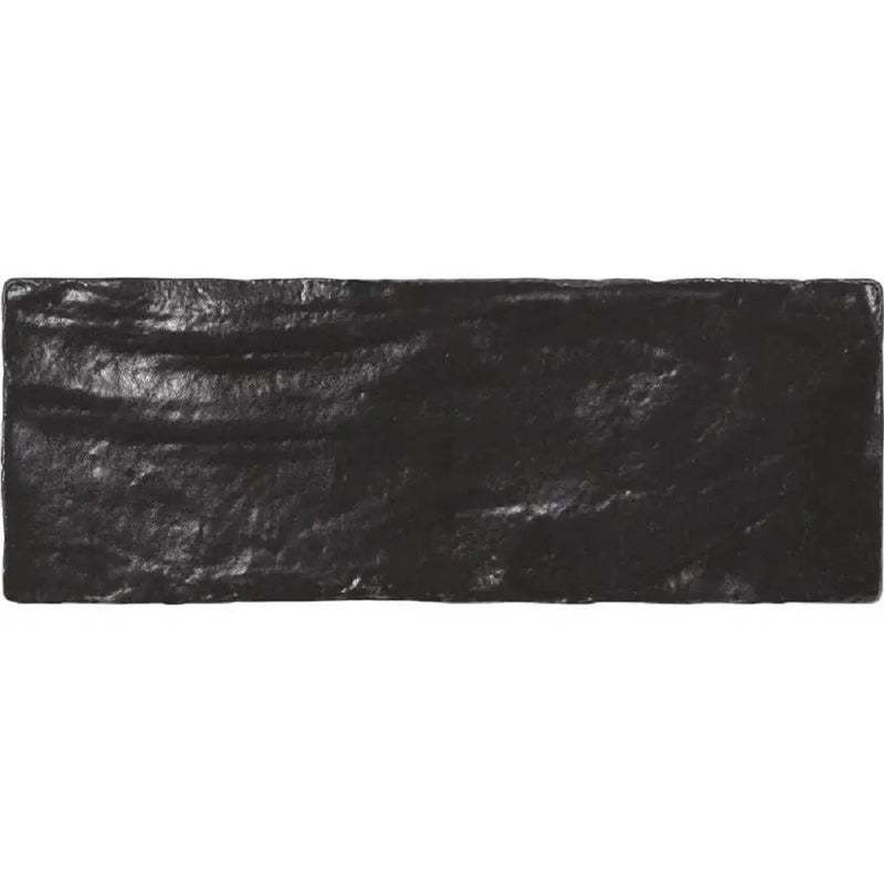 Black 2.5x8 Glossy Matte Subway Ceramic Tile (38 pack, 5.38 sq ft/case) by Apollo Tile