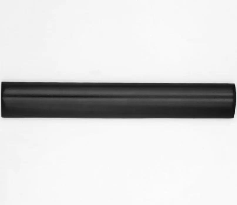 Black 1.25x8 Matte Glossy Ceramic Bullnose Tile Trim (10 pack, 0.667 sq ft/case) by Apollo Tile