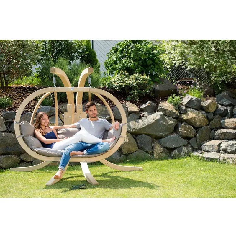 Amazonas Globo Royal Taupe Double Seater Hanging Chair (Weatherproof Cushion) by Outdoor-USA®