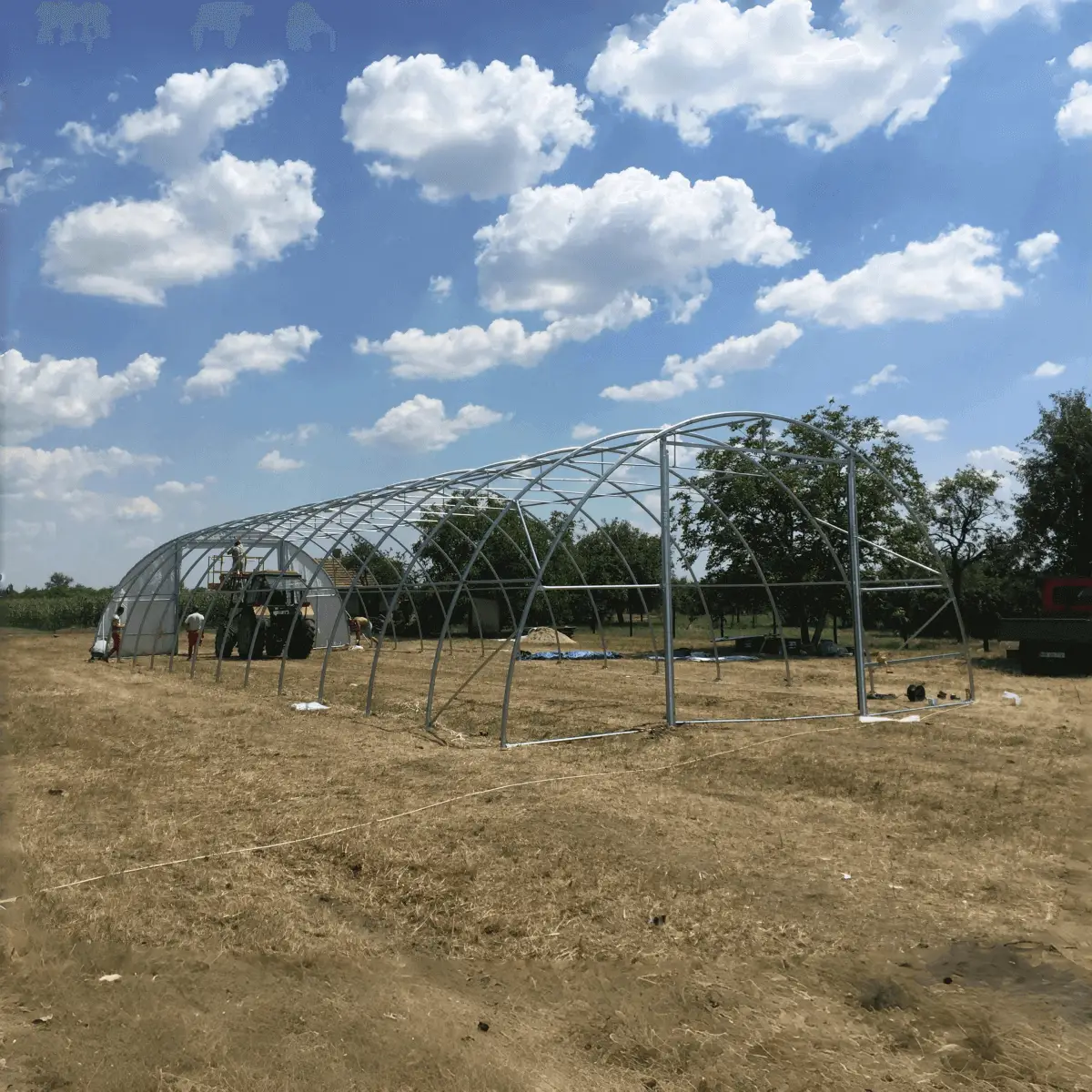 W30'xL85'xH15' Single Truss Arch Storage Shelter by Chery Industrial