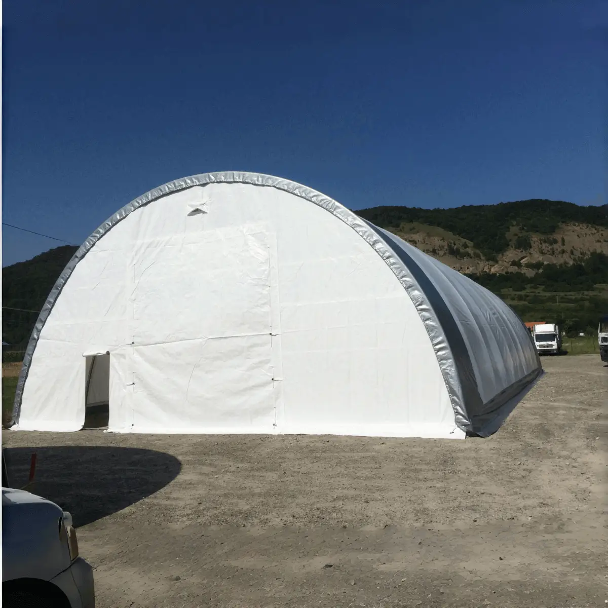 W40'xL80'xH20' Single Truss Arch Storage Shelter by Chery Industrial