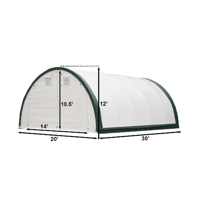 W20'xL30'xH12' Single Truss Storage Shelter, Reinforced Series by Chery Industrial