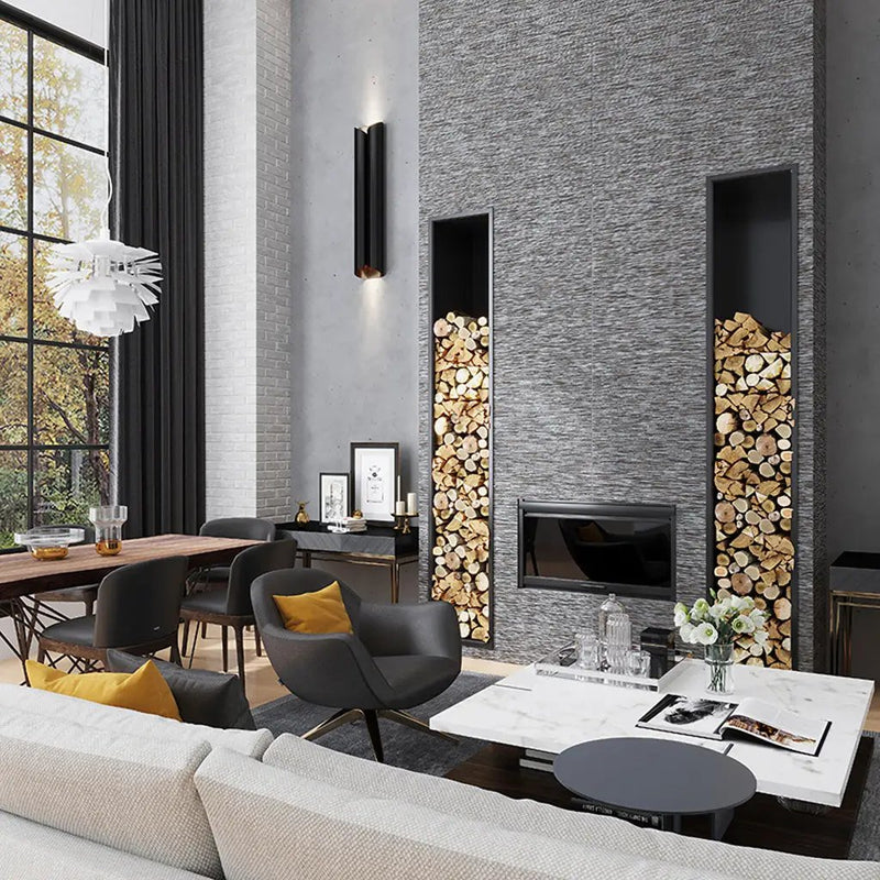 Black 24x48 Textured Porcelain Large Format Tile (2 pack, 15.29 sq ft/case) by Apollo Tile