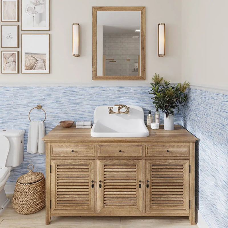 Blue 24x48 Textured Porcelain Large Format Tile (2 pack, 15.29 sq ft/case) by Apollo Tile