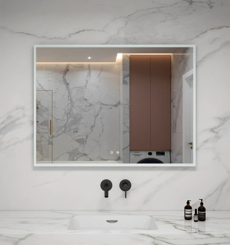 Zeek 48"x36" Backlit LED Rectangular Bathroom Wall Mirror MA4836 by ZEEK