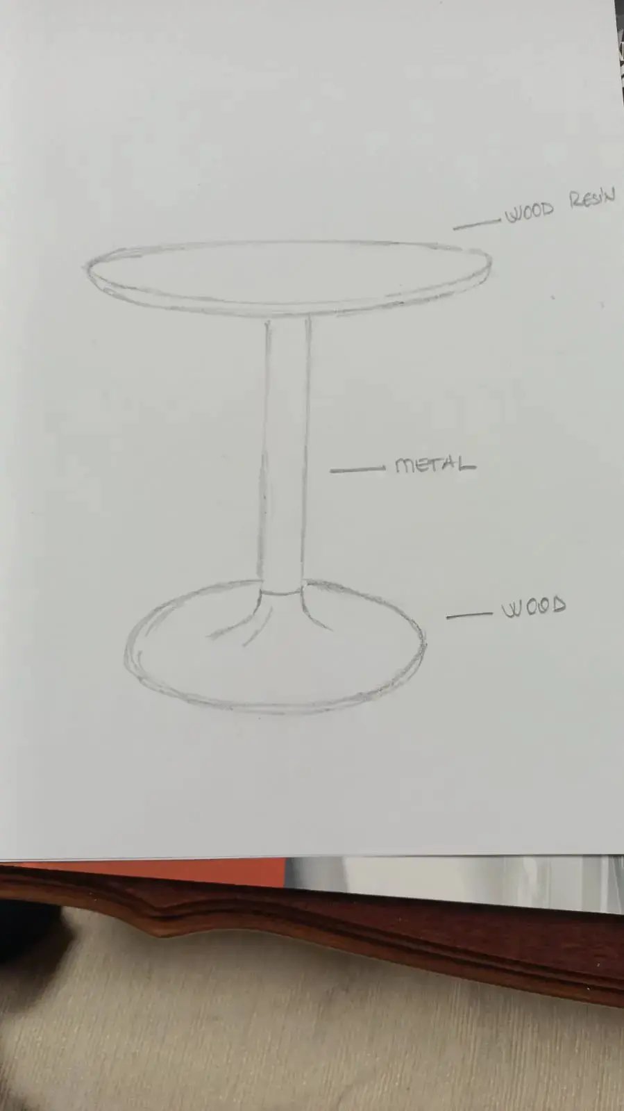 Custom Round Epoxy Resin Walnut Dining - Kitchen Table With Wood Base, photo 4 of 24