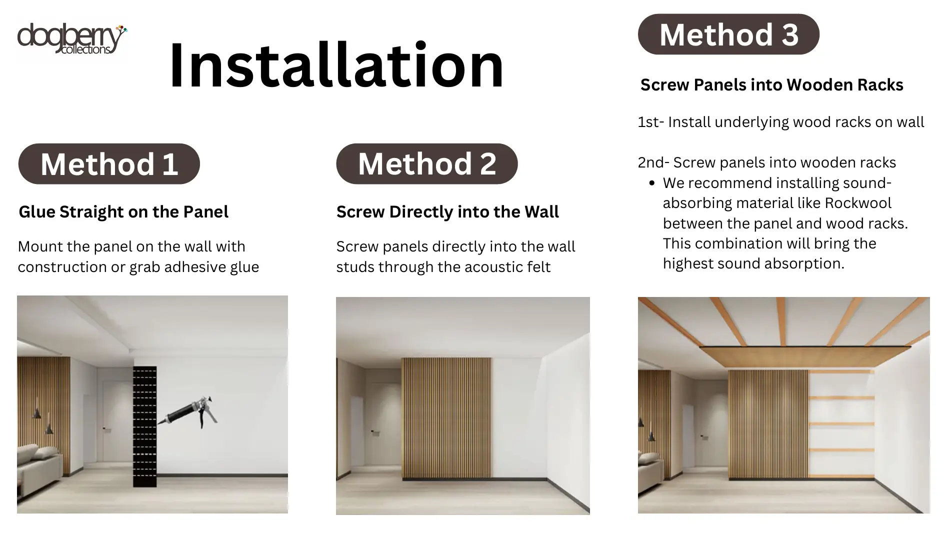 2-Pack Acoustic Wall Panels – Gray by Dogberrycollections