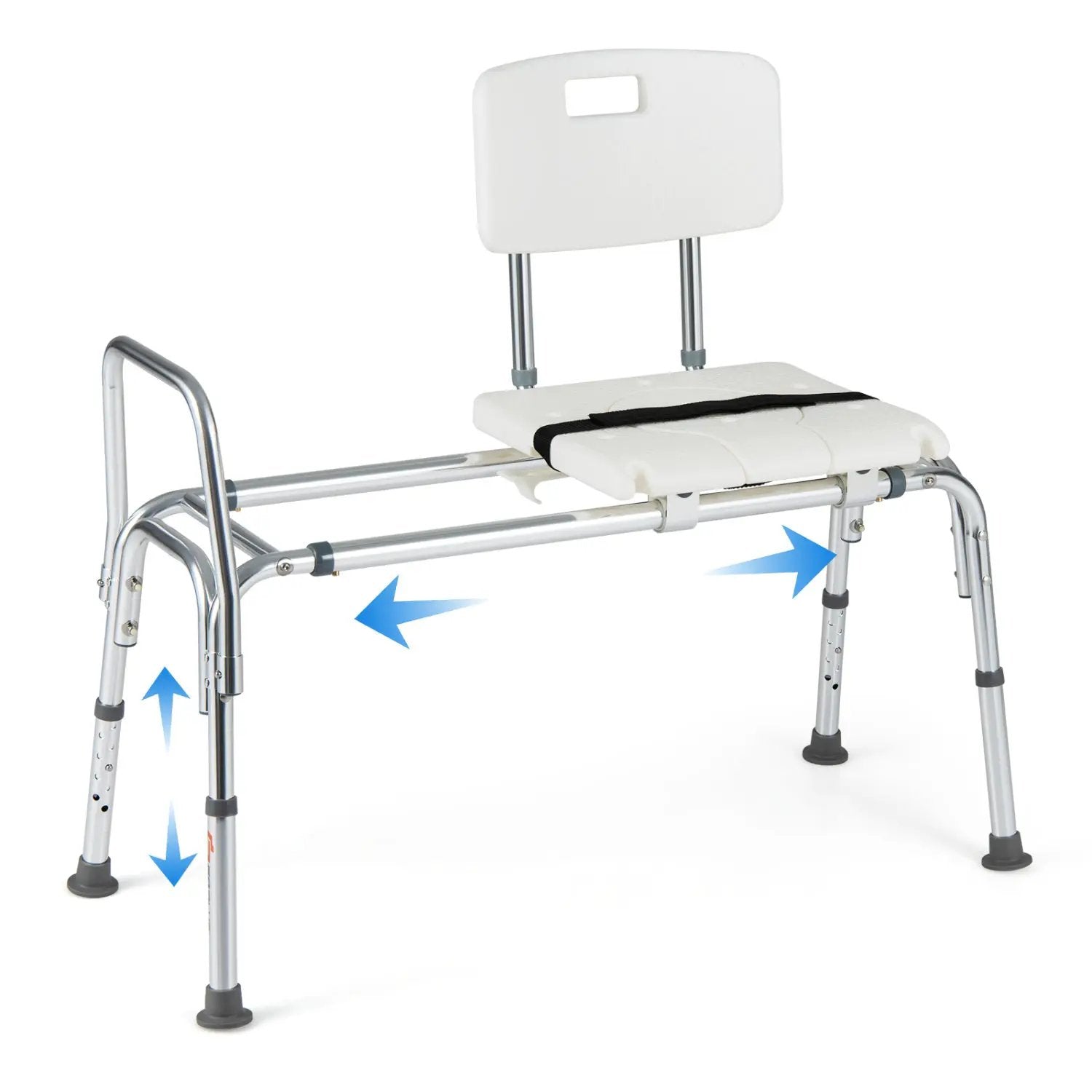 Sliding Transfer Bench with Adjustable Height for Bathtub by DirectDeals