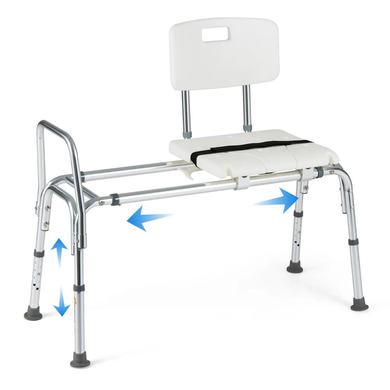 Sliding Transfer Bench with Adjustable Height for Bathtub by DirectDeals