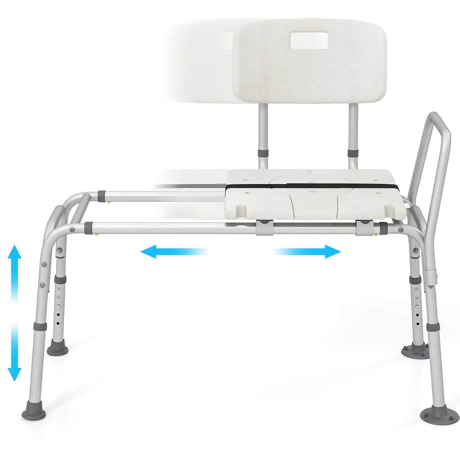 Sliding Tub Transfer Bench with Extra-Wide Seat for Elderly and Disabled by DirectDeals