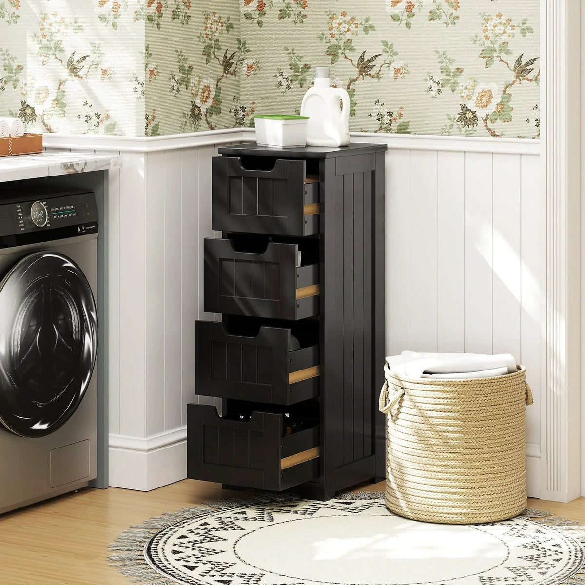 Free-Standing Side Storage Organizer with 4 Drawers, photo 6 of 16