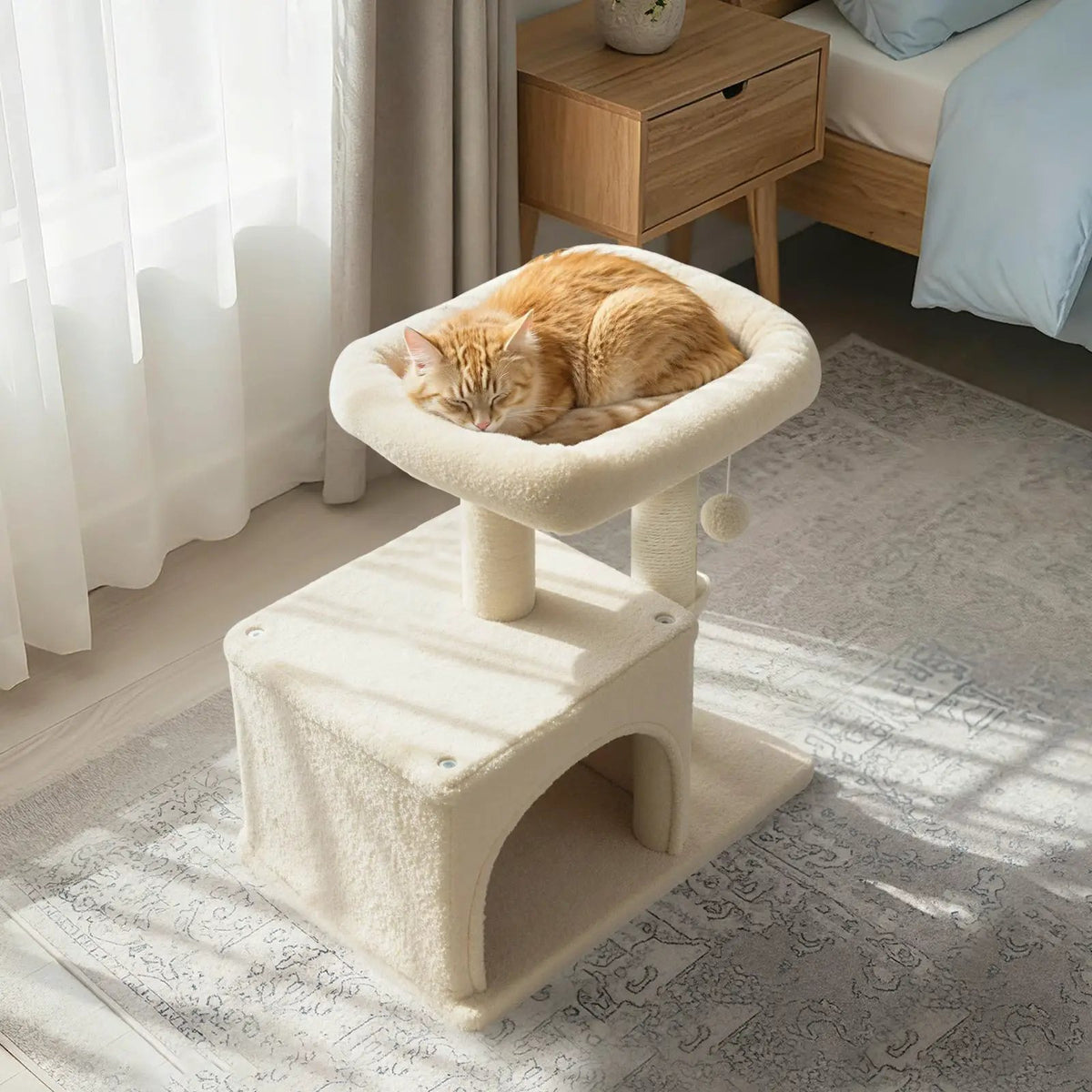 Small Cat Tree with Large Padded Plush Perch for Indoor Cats, photo 4 of 24
