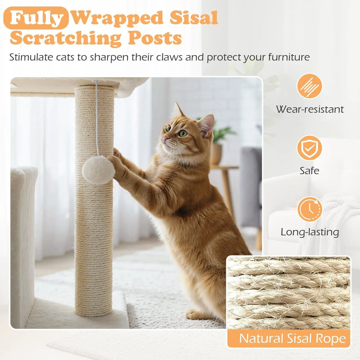 Small Cat Tree with Large Padded Plush Perch for Indoor Cats, photo 23 of 24