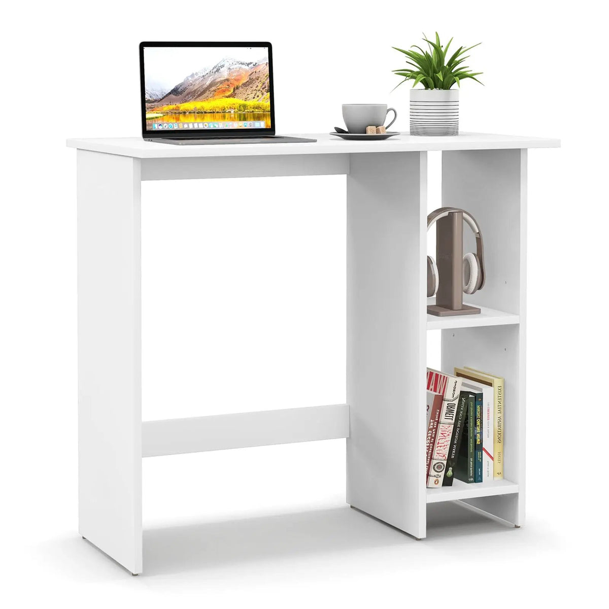 Small Computer Desk with Storage and Adjustable Shelf, photo 3 of 9
