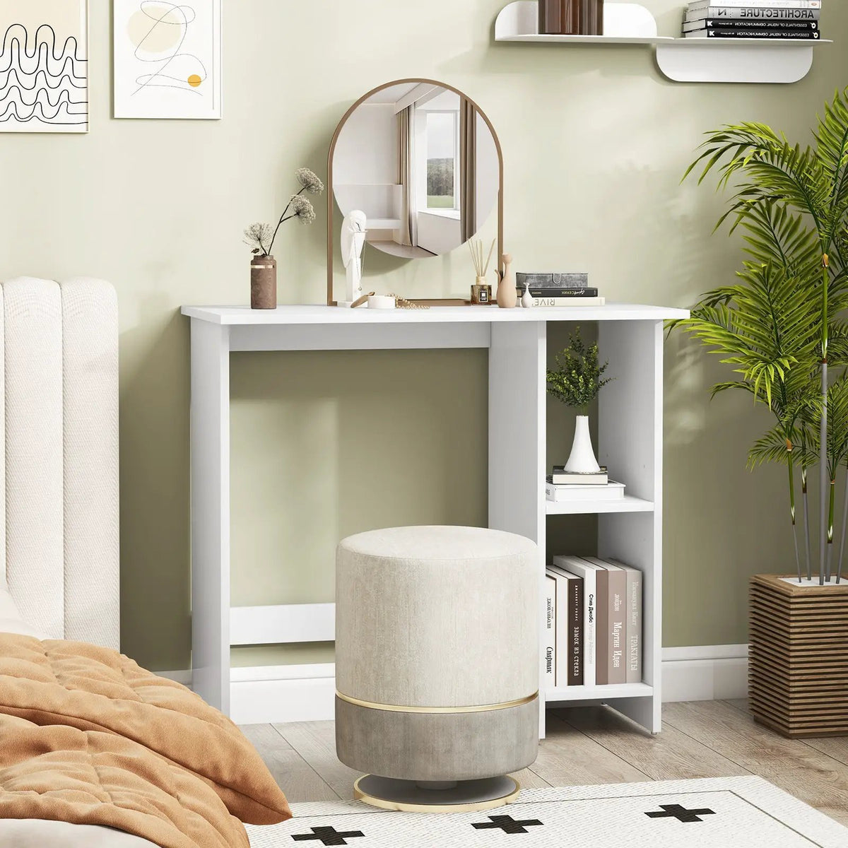 Small Computer Desk with Storage and Adjustable Shelf, photo 6 of 9