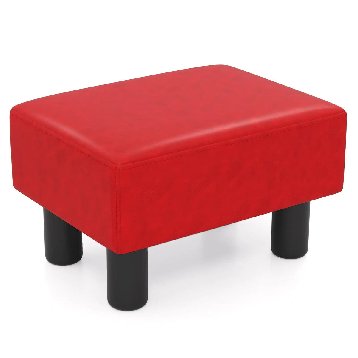 Small PU Leather Rectangular Seat Ottoman Footstool, photo 8 of 24
