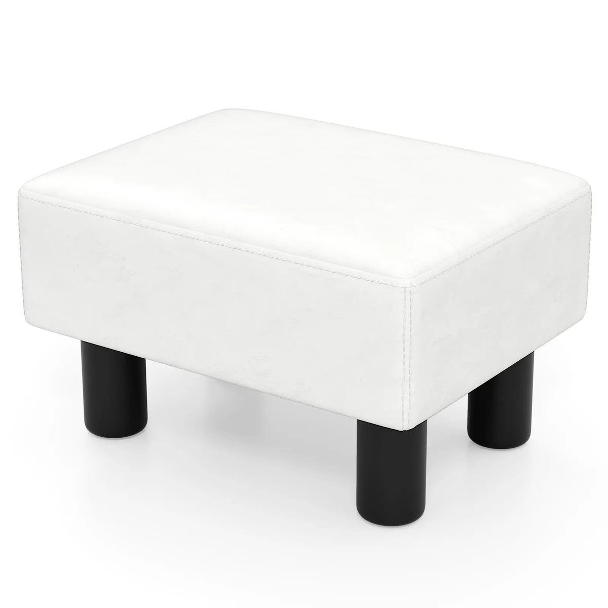 Small PU Leather Rectangular Seat Ottoman Footstool, photo 12 of 24