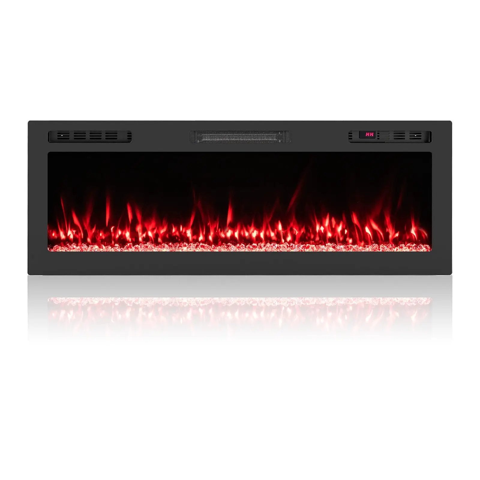 Smart WiFi Electric Fireplace Wall Mounted & Recessed 750W/1500W Heater by DirectDeals