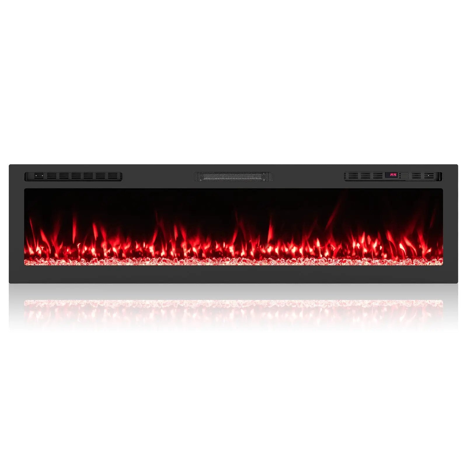 Smart WiFi Electric Fireplace Wall Mounted & Recessed 750W/1500W Heater by DirectDeals