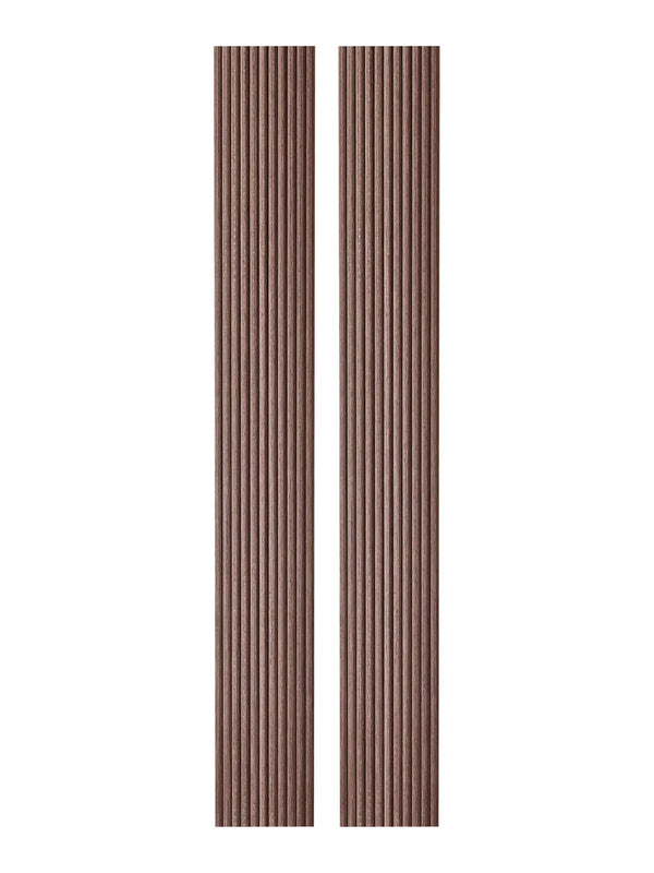 2-Pack Flexible Fluted Wall Panels – Smoked Oak