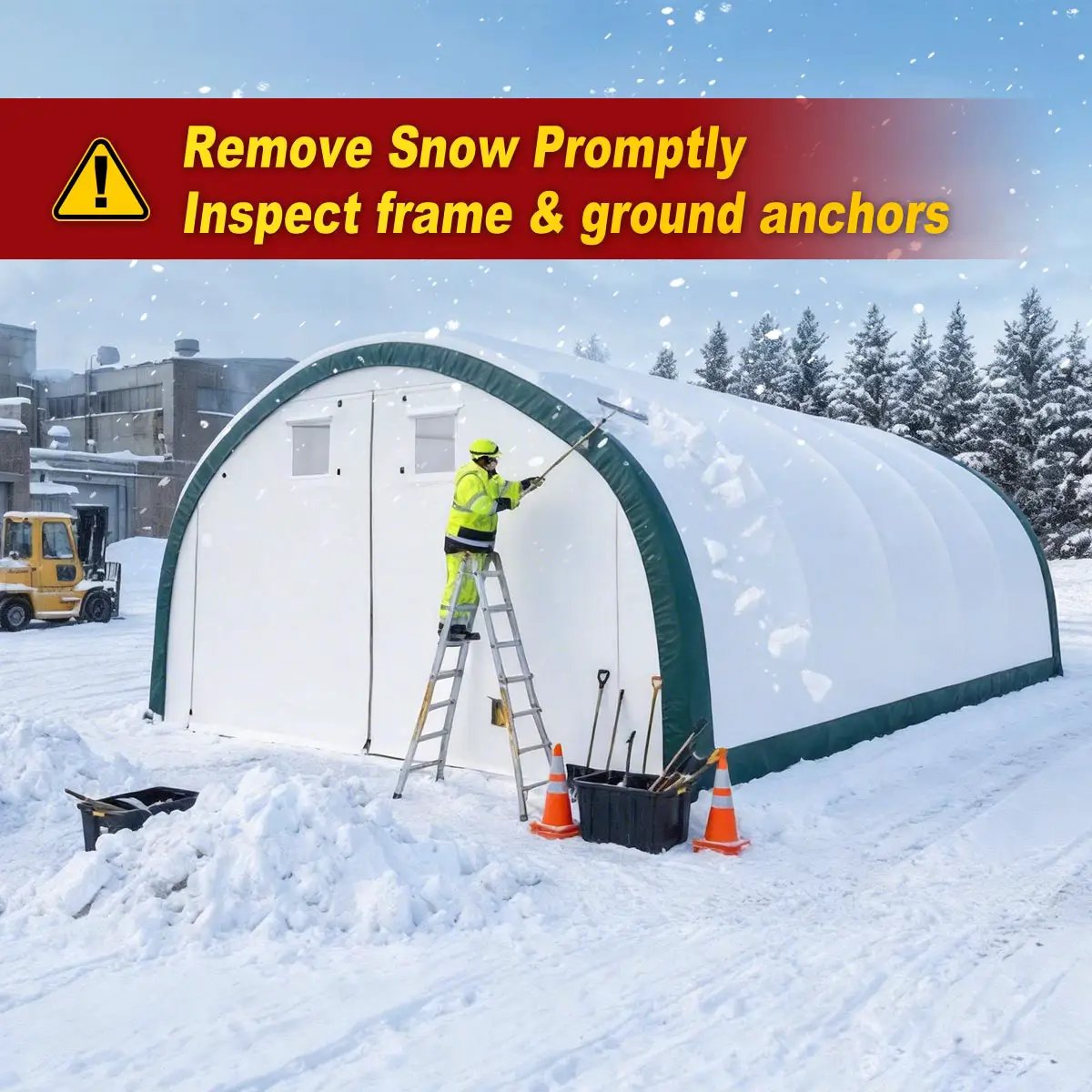 W20'xL42'xH12' Single Truss Arch Storage Shelter by Chery Industrial