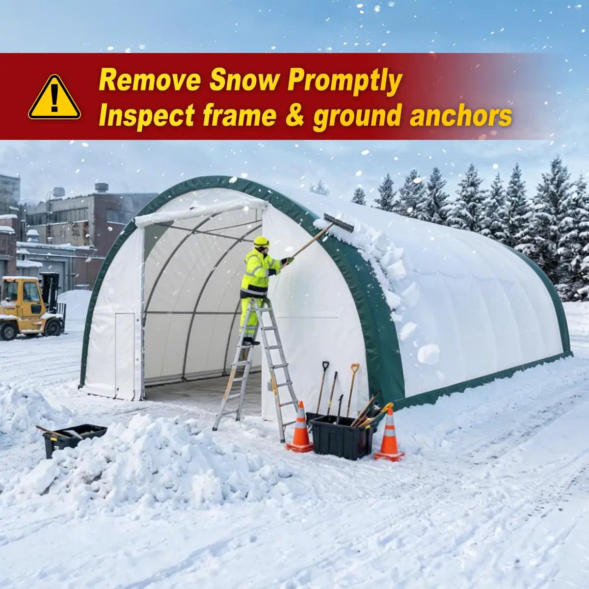W30'xL40'xH15' Single Truss Arch Storage Shelter by Chery Industrial