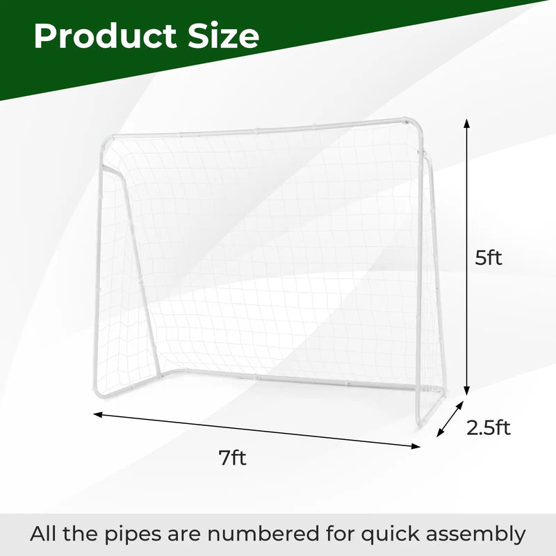 Soccer Goal for Backyard with Heavy Duty Frame and Ground Stakes by DirectDeals