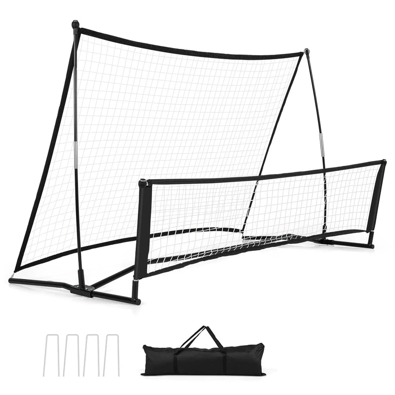 2-in-1 Portable Soccer Rebounder Net with Carrying Bag by DirectDeals